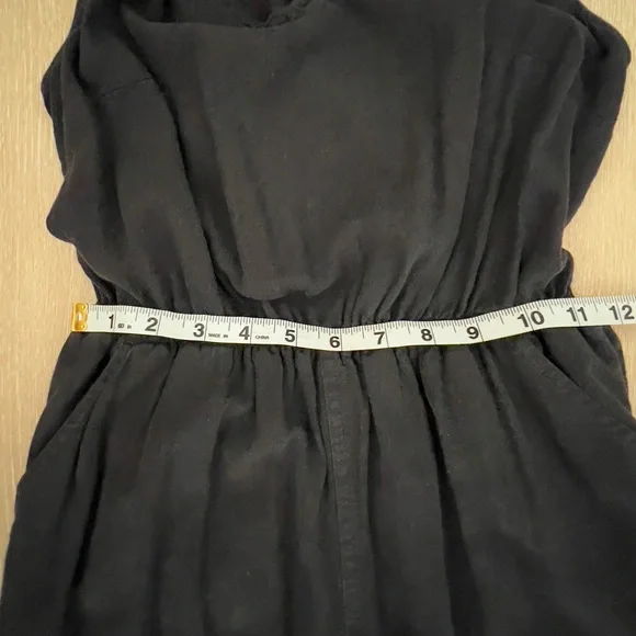 Black Linen Open Back Wide Leg Jumpsuit- Size XS - Picture 6 of 9